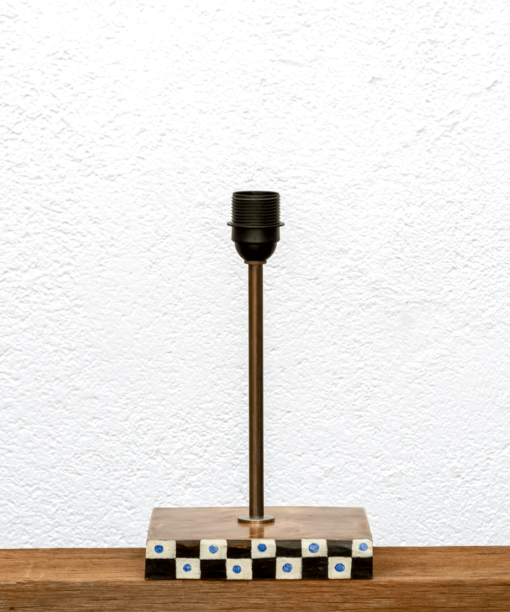 Lámpara Concha Base - Lámpara de mesa de madera de Castaño Yolpiq/073 - dn